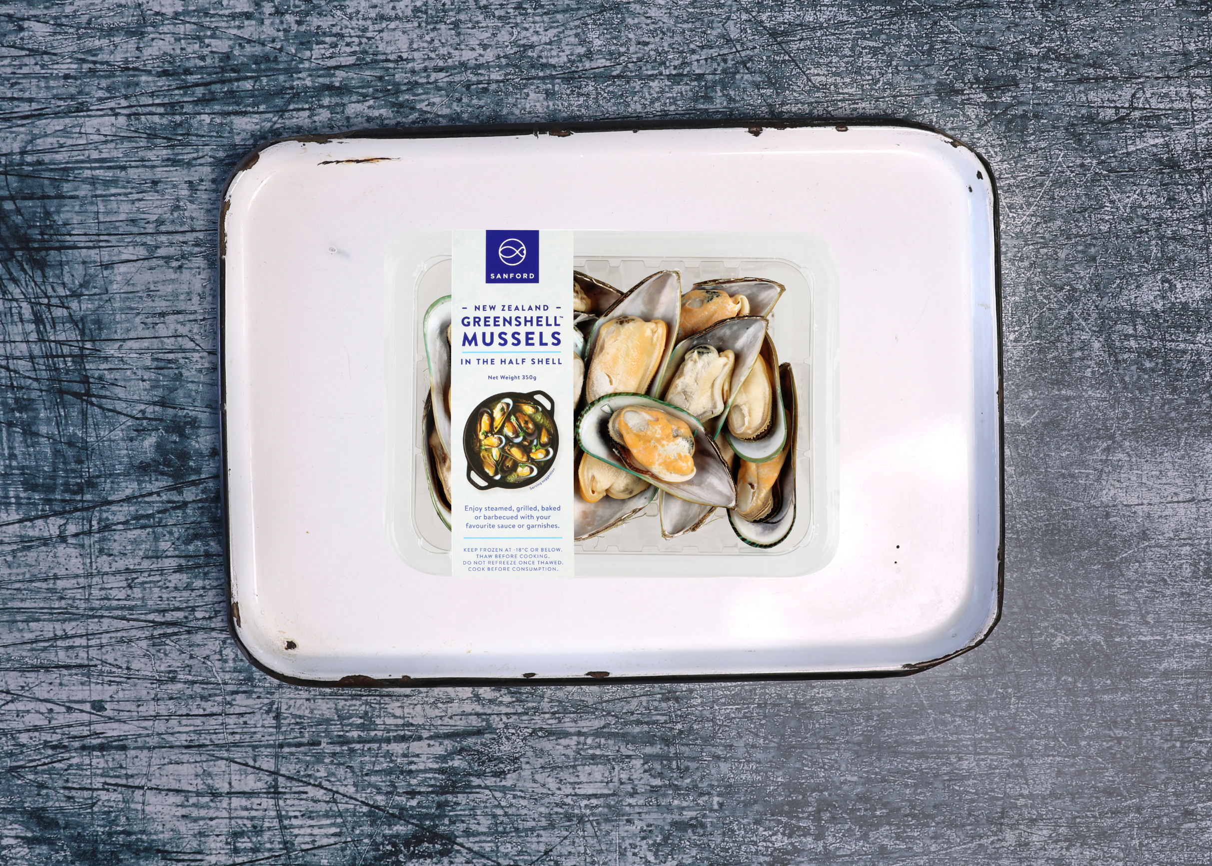 Provena Half Shell Frozen Greenshell™ Mussels Half Shell Pack – Sanford and Sons Frozen
